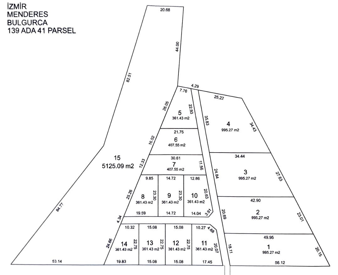 İZMİR DEĞİRMENDEREDE SATILIK 407 M2 TAPULU YATIRIMLIK MANZARALI BAHÇE